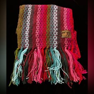 NWOT Alpaca Wool Striped Scarf